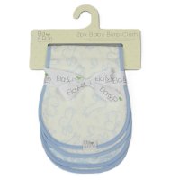 J14028: 2 Pack Muslin Baby Burp Cloths- Sky Bunny